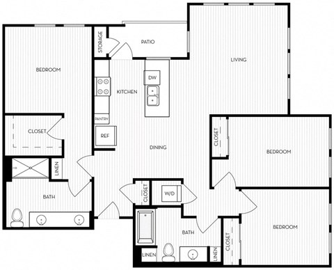 Three Bedroom Two Bathroom