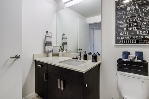 Radius Apartments Model Bathroom