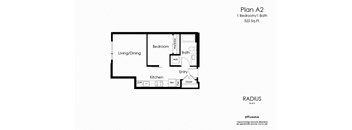 Radius A2 1 Bedroom 1 Bath