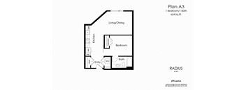 Radius A3 1 Bedroom 1 Bath