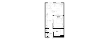 one bedroom floor plan