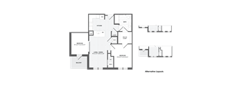 A floor plan of a house with labeled rooms and dimensions.