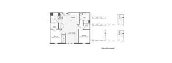 A floor plan of a house with labeled rooms and dimensions.