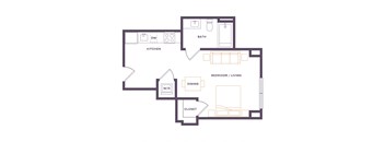 a floor plan of a bedroom apartment