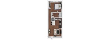 A series of images showing different floor plans of a small apartment.