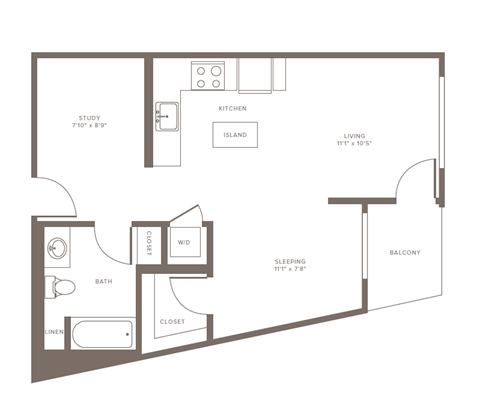 S2 Floor Plan at The Adeline, Glendale, CA
