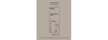485 sq ft studio floorplan