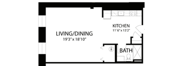 A floor plan shows a living/dining area that is 19 feet 3 inches by 18 feet 10 inches, with a kitchen that is 11 feet 6 inches by 13 feet 2 inches,