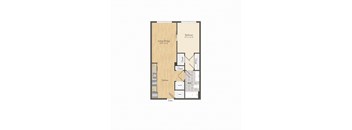 a floor plan  1 bedroom floor plan with 2 baths