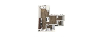 the 1122 sqft floor plan  studio apartment