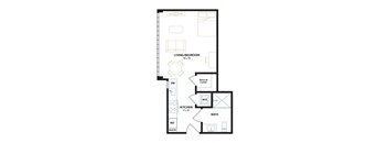 a floor plan of a residence with a loft