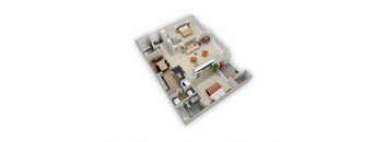 The-Finley With Balcony Floor Plan at Vista Commons Apartments, South Carolina, 29201