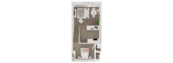 a floor plan of a 1 bedroom apartment at the avenues of north decatur