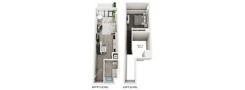 A diagram shows the layout of a one bedroom apartment.