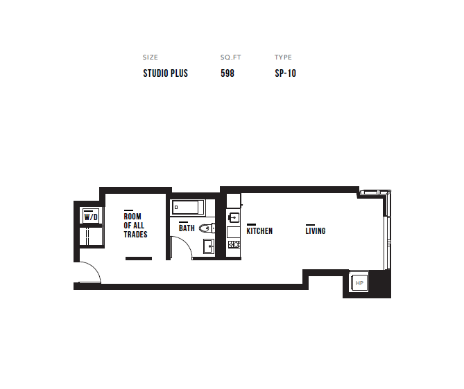 Jasper SP 10 Floor Plan Studio1B