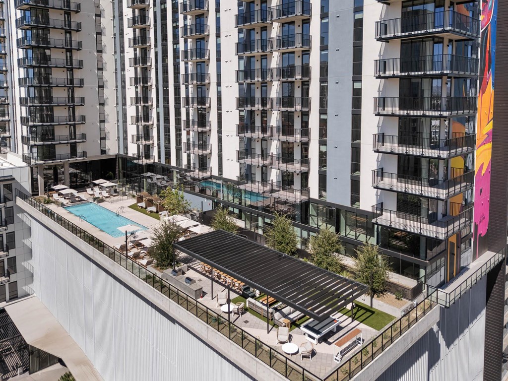 Exterior of the roof-top pool