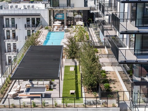 Roof-top exterior birds-eye view