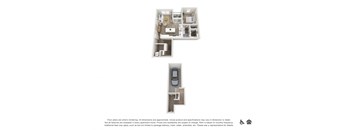 1 bed 1 bath Plan 1_TH Combined Floor Plan at San Carlo Townhomes, Highland California