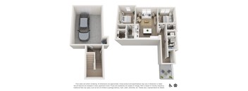 2 bed 2 bath Plan 3_TH Combined Floor Plan at San Carlo Townhomes, Highland