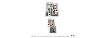 2 bed 2 bath4C_TH Combined Floor Plan at San Carlo Townhomes, Highland, CA 92346