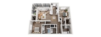 3D floor plan of our B2 unit type