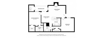 2 bed 2 bath 924 sq ft floorplan layout