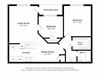 2 bed 1 bath 881 sq ft floorplan layout