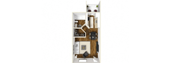 Studio Floorplan at Eagle Point Apartments, New Mexico