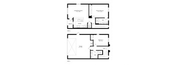 a floor plan of a house with two different floor plans of the same