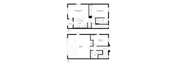 a floor plan of a house with two different floor plans of the same