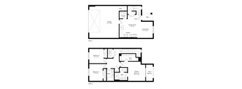 a floor plan of a house with two different floor plans of the same