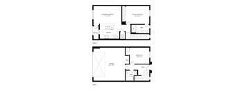 a floor plan of a house with two floor plans of different floors