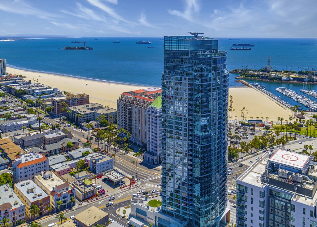an aerial view of fort lauderdale with the beach in the background