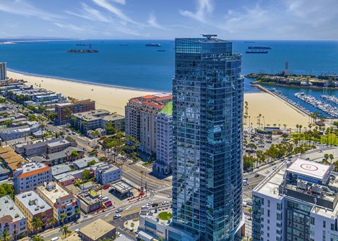 an aerial view of fort lauderdale with the beach in the background