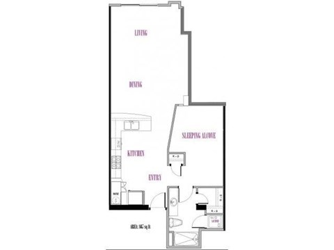 A floor plan of a house with labeled rooms such as "Kitchen", "Dining Room", and "Living Room".