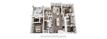 A floor plan of a house with labeled rooms.