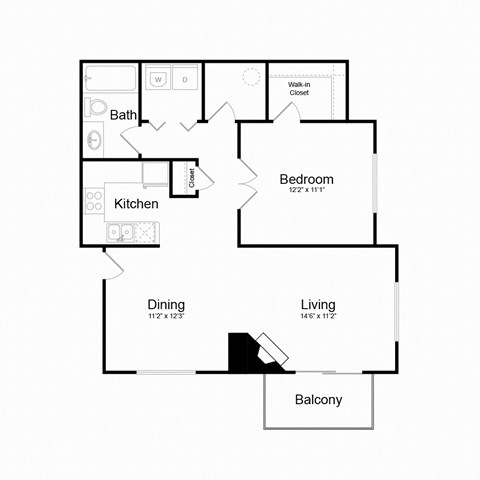 C Modern Floor Plan  at Alvista Trailside Apartments, Englewood, Colorado