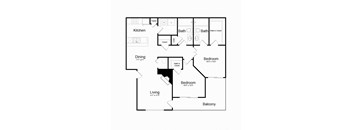 D Modern Floor Plan at Alvista Trailside Apartments, Englewood