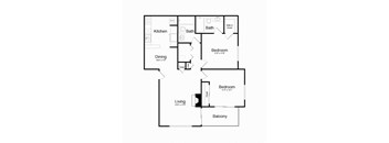E Modern Floor Plan at Alvista Trailside Apartments, Colorado, 80110