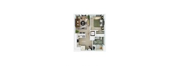 a 1 bedroom floor plan  studio