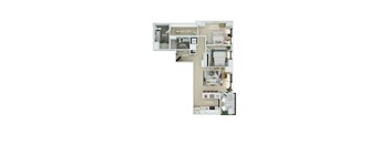the icon floor plan  studio apartment  br and closet