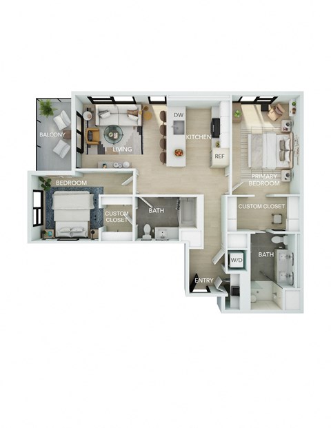 the brook 3 bedroom floor plan  warmbloods apartments  670