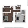 1 bed 1 bath 703 sf Floor Plan 1 bed 1 bath 703 sf Floor Plan at The 6Hundred, Worcester, 01608