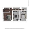2 bed 1 bath 924 sf Floor Plan 2 bed 1 bath 924 sf Floor Plan at The 6Hundred, Worcester