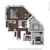 2 bed 2 bath 1028 sf Floor Plan 2 bed 2 bath 1028 sf Floor Plan at The 6Hundred, Worcester, MA