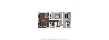 2 bed 2 bath 945 sf Floor Plan at The 6Hundred, Worcester, MA, 01608