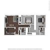 2 bed 2 bath 945 sf Floor Plan 2 bed 2 bath 945 sf Floor Plan at The 6Hundred, Worcester, MA, 01608