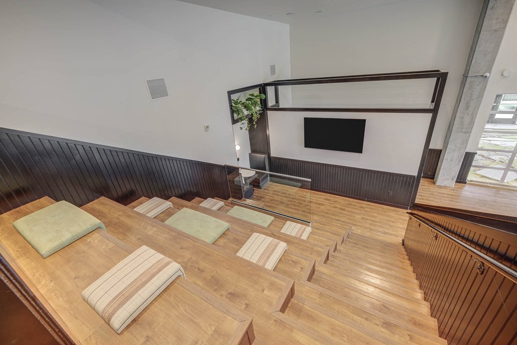 Stadium seating viewing area