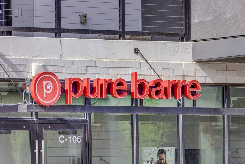 a sign on the front of a store