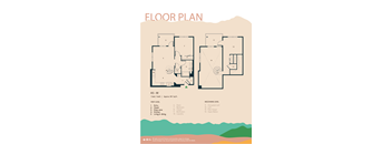A floor plan of a property with a first level and mezzanine level, including a first level with a bedroom, kitchen, drop zone, living and dining area, and a mezzanine level with a deck, loft
